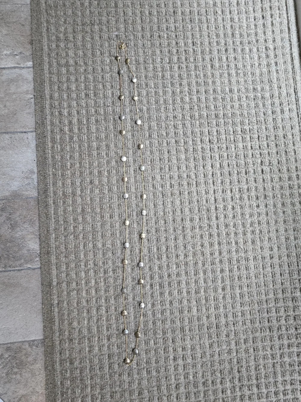 Sterling 925 Stamped Dual Toned Long Layered Necklace - Women Jewelry